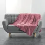 Plaid  ultra doux 180 x 220 cm – Flanelle Unie Flanou Rose
