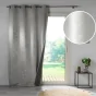 Rideau à œillets 140 x 260 cm – 100% Occultant Jacquard Lunella Gris Perle