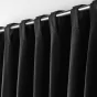 Rideau à passants cache-volants en coton – 140 x 240 cm – Mistraline Noir