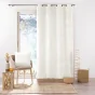 Rideau tamisant à oeillets 140 x 260 cm velours reflief Velouriane Blanc