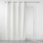 Lot de 2 Rideaux tamisants à œillets 140 x 260 cm – Velours relief Velouriane Blanc
