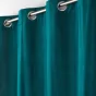 Rideau tamisant à œillets 140 x 260 cm – Velours relief Velouriane Pétrole
