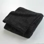 PLAI Plaid 180 x 220 cm en flanelle relief uni – Modèle ARYA – Coloris Noir 