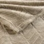  Plaid 180 x 220 cm en flanelle relief uni – Modèle ARYA – Coloris Taupe