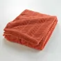  Plaid 180 x 220 cm en flanelle relief uni – Modèle ARYA – Coloris Terracotta