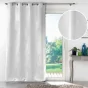 Rideau grande hauteur 135 x 280 cm occultant velours frappé Melodie Blanc