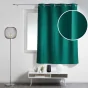 Rideau à œillets petite hauteur 140 x 180 cm – polyester uni essentiel – Emeraude