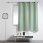 Rideau à œillets petite hauteur 140 x 180 cm – polyester uni essentiel – Sauge
