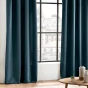 Rideau grande hauteur à œillets 140 x 280 cm – Polyester uni Essentiel Marine