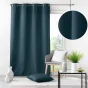Rideau grande hauteur à œillets 140 x 280 cm – Polyester uni Essentiel Marine
