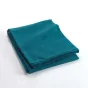 Plaid enroulable 220x240 cm – Polycoton Lucile Bleu avec fermeture boutons