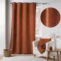 Rideau a oeillets 140 x 240 cm bouclette unie wooly Terracotta
