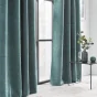 Lot de 2 Rideaux à œillets 140 x 260 cm – Velours à relief Verra Sauge
