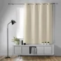  Rideau occultant à œillets 135 x 180 cm – Uni Naturel – Petite hauteur –