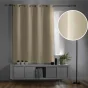  Rideau occultant à œillets 135 x 180 cm – Uni Naturel – Petite hauteur –