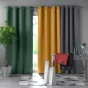 Lot de 2 rideaux à œillets 135x240 cm – Occultants unis – Coloris Ocre