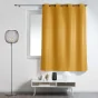 Rideau à œillets petite hauteur 140 x 180 cm – polyester uni essentiel – coloris ocre