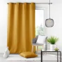  Rideau À Œillets 140 x 260 cm Polyester Uni Essentiel – Ocre