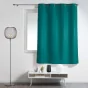 Rideau à œillets petite hauteur 140 x 180 cm – polyester uni essentiel – Bleu paon