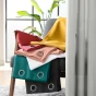 Rideau à œillets 140 x 260 cm – Polyester uni Soline – Blanc