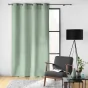 Rideau à œillets 140 x 260 cm – Polyester uni Soline – Sauge