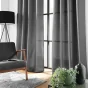 Rideau à œillets 140 x 260 cm – Polyester uni Soline – Béton