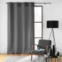 Rideau à œillets 140 x 260 cm – Polyester uni Soline – Béton