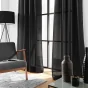 Rideau à œillets 140 x 260 cm – Uni Soline Noir