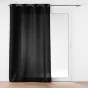Rideau à œillets 140 x 260 cm – Uni Soline Noir