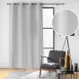 Rideau à œillets 140 x 260 cm – Uni Soline Gris