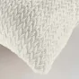 Coussin Déco 45x45 cm – Flanelle Relief Unie – Déhoussable – Beige Naturel