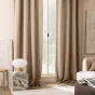Rideau à œillets 140 x 260 cm – Bouclette unie WINONA – Coloris Sable