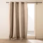 Rideau à œillets 140 x 260 cm – Bouclette unie WINONA – Coloris Sable