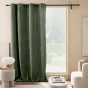 Rideau à œillets 140 x 260 cm – Bouclette unie WINONA – Coloris Cèdre