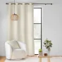 Rideau Velours Relief Naturel 140 x 260 cm – Swing – Œillets