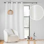 RIDEAU À ŒILLETS 140 x 260 CM – VELOURS RELIEF SWING BLANC