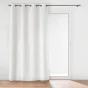 RIDEAU À ŒILLETS 140 x 260 CM – VELOURS RELIEF SWING BLANC