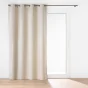Rideau à œillets 140x260 cm – Velours relief texturé – Modèle JAVA Naturel