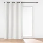  Rideau à œillets 140 x 260 cm – Velours relief – Modèle Java Blanc