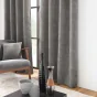 Rideau à œillets 140 x 260 cm en velours chenille Léo – Anthracite