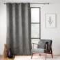 Rideau à œillets 140 x 260 cm en velours chenille Léo – Anthracite