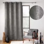 Rideau à œillets 140 x 260 cm en velours chenille Léo – Anthracite