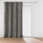 Rideau à œillets 140 x 260 cm en velours chenille Léo – Anthracite
