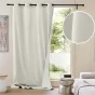 Rideau thermique à œillets 140 x 260 cm – Velours côtelé doublé polaire – Madison Naturel