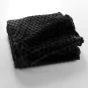 Plaid 125 x 150 cm – Flanelle Relief Unie Mini Frosty Noir