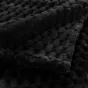 Plaid 125 x 150 cm – Flanelle Relief Unie Mini Frosty Noir