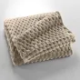 Plaid 125 x 150 cm – Flanelle Relief Unie Mini Frosty Taupe