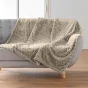Plaid 125 x 150 cm – Flanelle Relief Unie Mini Frosty Taupe