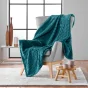 Plaid 125 x 150 cm – Flanelle Relief Unie Mini Frosty Bleu