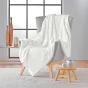 Plaid 125 x 150 cm – Flanelle Relief Unie Mini Frosty Naturel